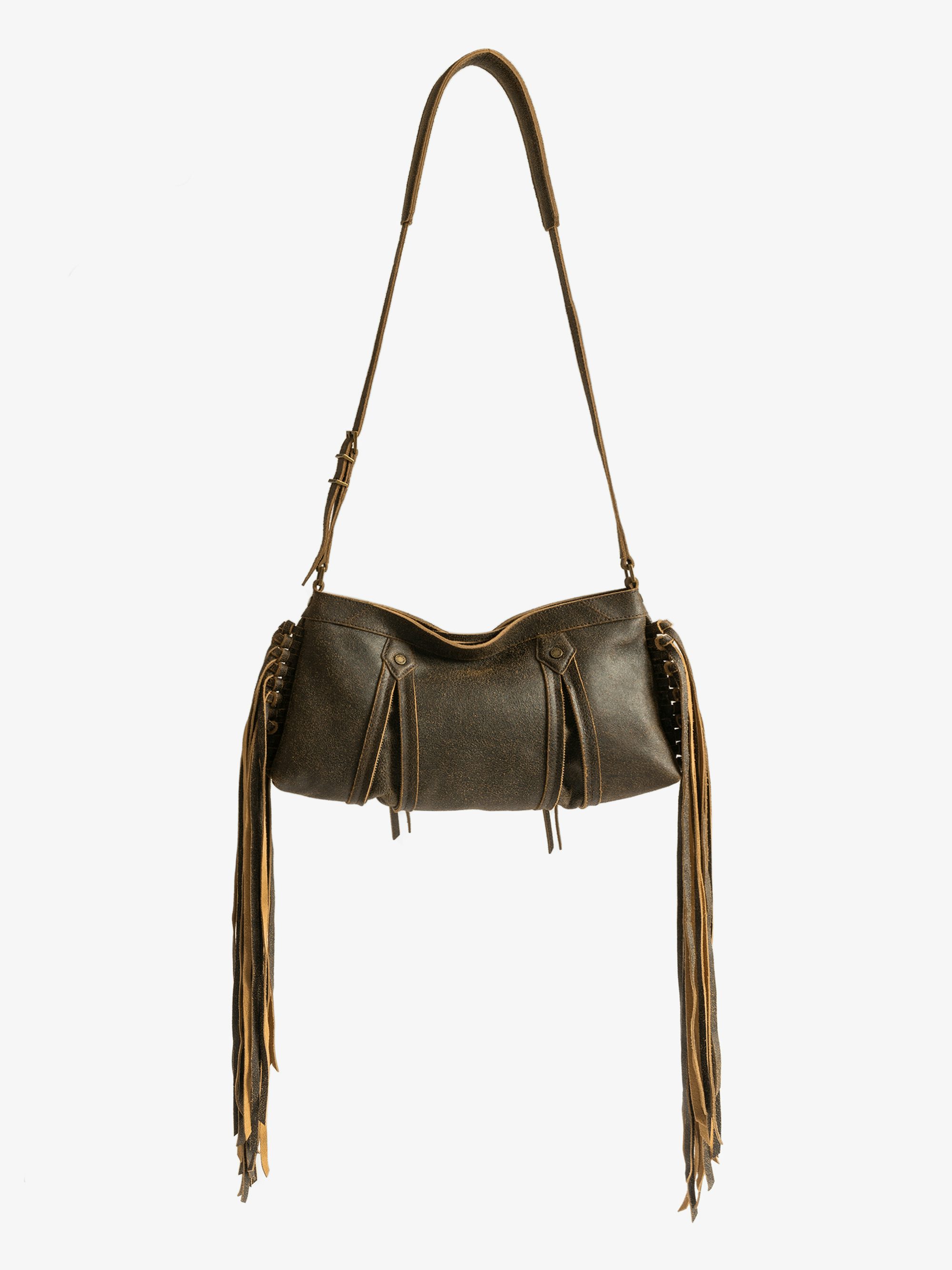 Sunny Moody Fringes Bag - Zadig & Voltaire x EGONlab bring a rebellious twist to bohemian spirit. Crafted in supple brown leather, its cascading fringes and bold attitude move with you. Wear it crossbody or on the shoulder for effortless, untamed style.